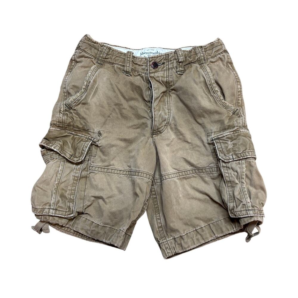 Abercombie & Fitch 10" Baggy Cargo Shorts Men's 30 Y2K Skater Utility